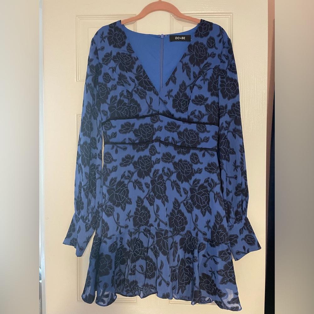 Do-Be Black & Blue floral dress